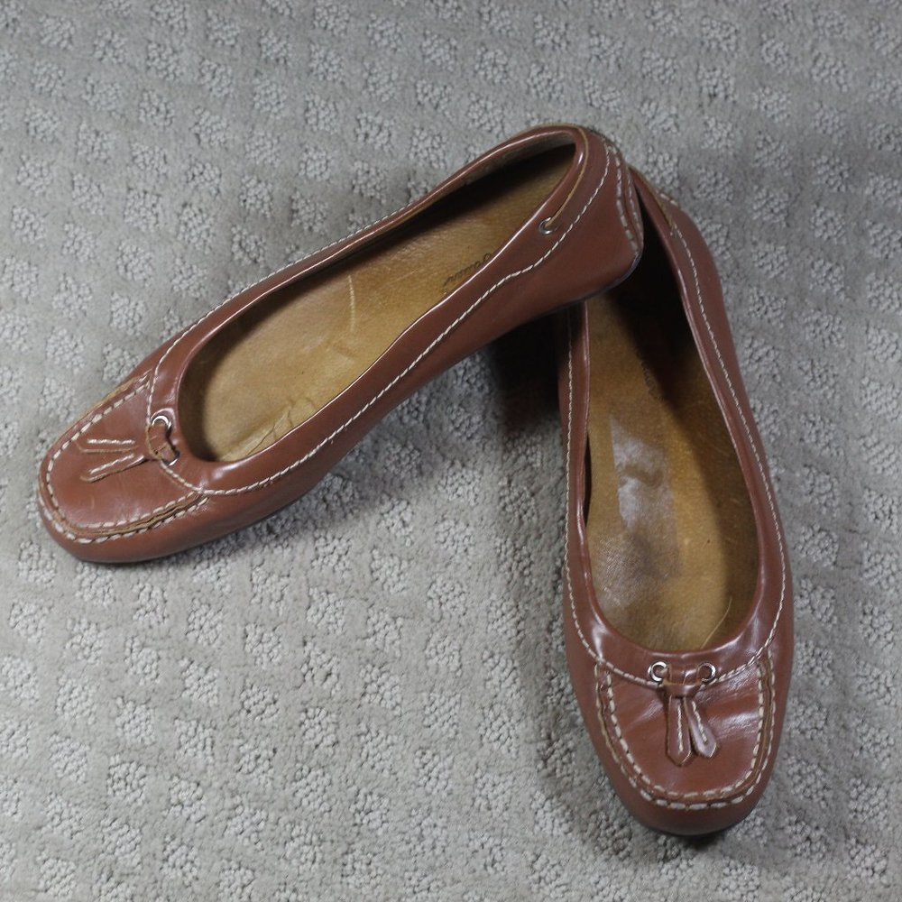 Eddie Bauer Size 7.5 Tan Leather Driving Loafers